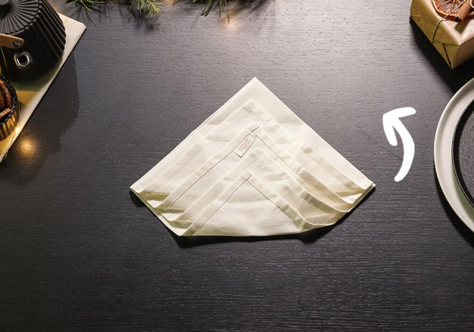 Pliage serviette de table - Étoile - TUTO 